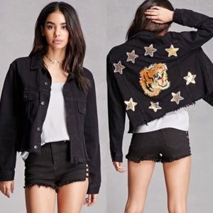 Nasty Gal/Signature 8 Tiger Patch Denim Jacket